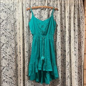 Roxy Turquoise High Low Dress Size M